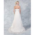 Featuring a Halterneck and Lace Overlaying The Whole Wedding Dress with Sexy Backless Style